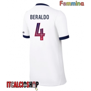 Paris Saint-Germain Lucas Beraldo #4 Seconda Maglia Femmina 2026-27 Manica Corta